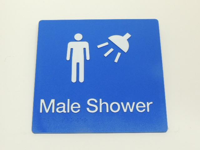 Braille Signs - Male Shower Image