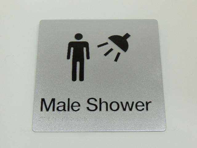 Braille Signs - Male Shower Image
