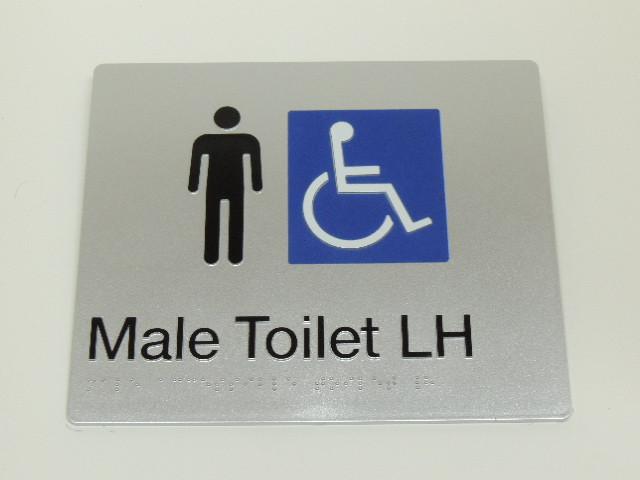 Braille Signs - Male Accessible Toilet LH Image