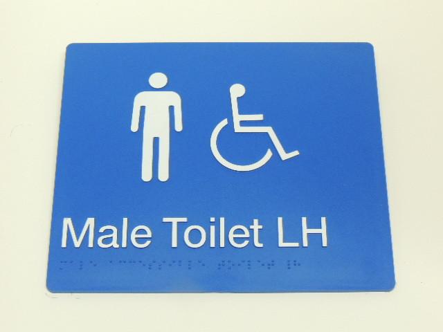 Braille Signs - Male Accessible Toilet LH Image