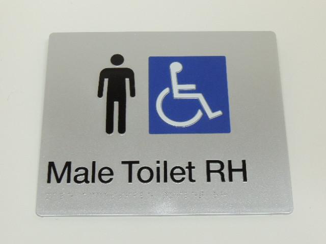 Braille Signs - Male Accessible Toilet RH Image
