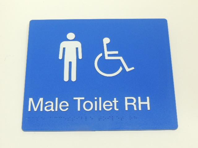 Braille Signs - Male Accessible Toilet RH Image