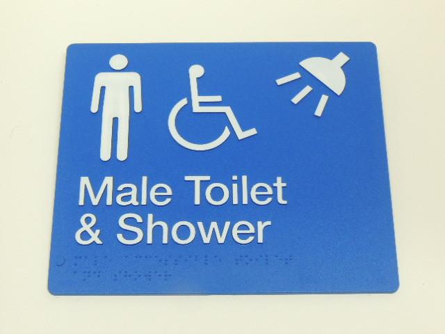 Braille Signs - Male Accessible Toilet & Shower Image