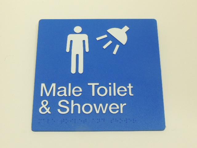 Braille Signs - Male Toilet & Shower Image