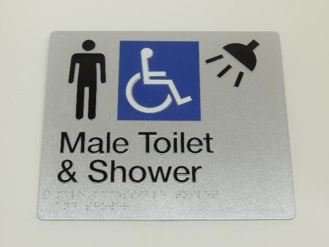 Braille Signs - Male Accessible Toilet & Shower Image