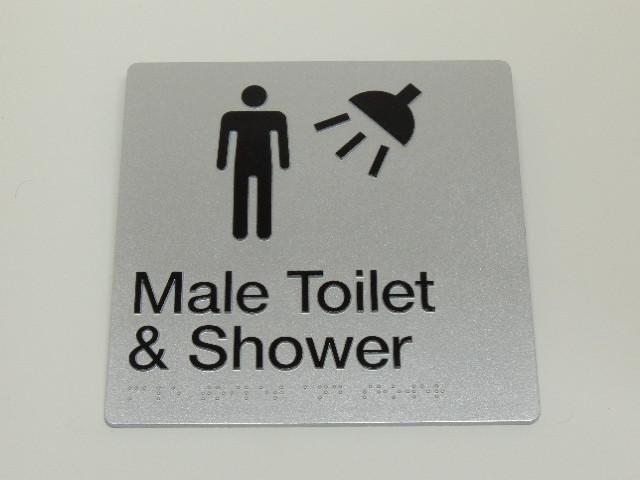 Braille Signs - Male Toilet & Shower Image