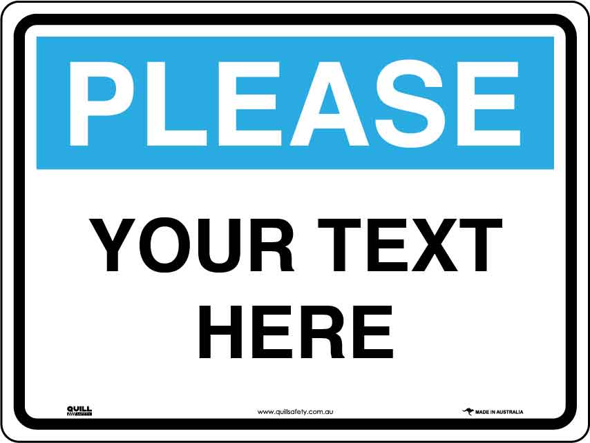 Please - Custom Sign image