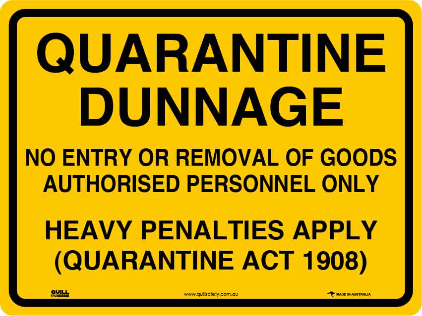 Quarantine Signs - Quarantine Dunnage Image