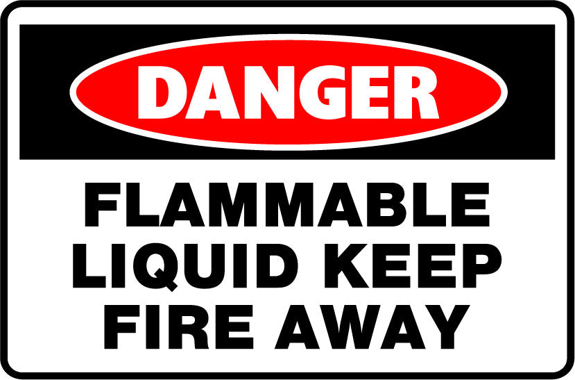 Danger Signs - Flammable Liquid Keep Fire Away Image