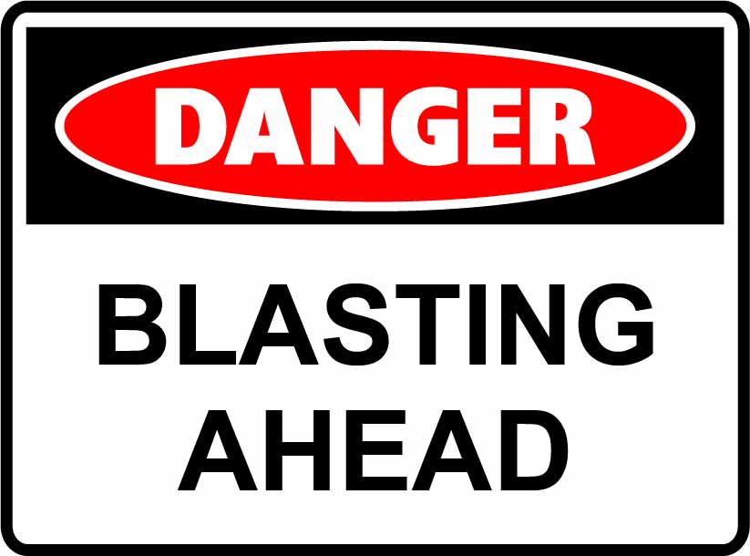Danger Signs - Blasting Ahead Image
