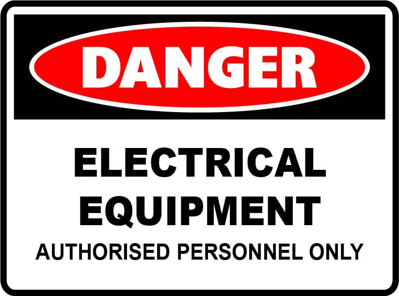 Danger Signs - Electrical Equipment Authorised Personnel Only Image