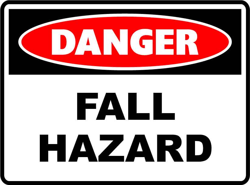 Danger Signs - Fall Hazard Image