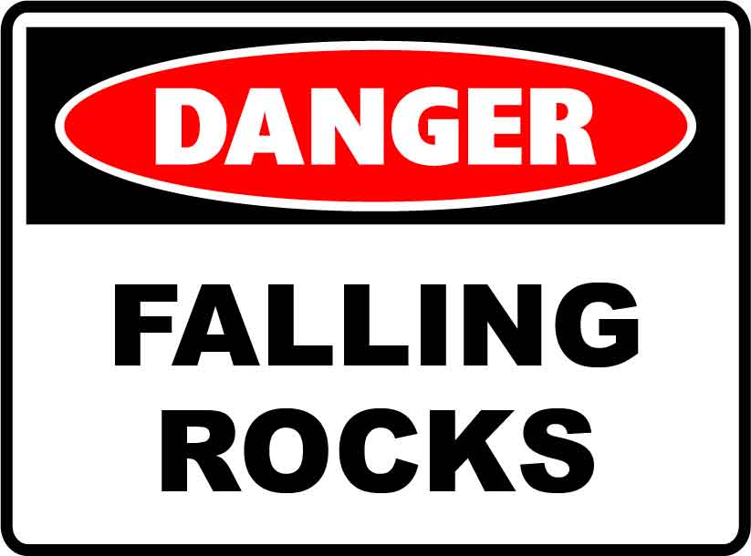 Danger Signs - Falling Rocks Image