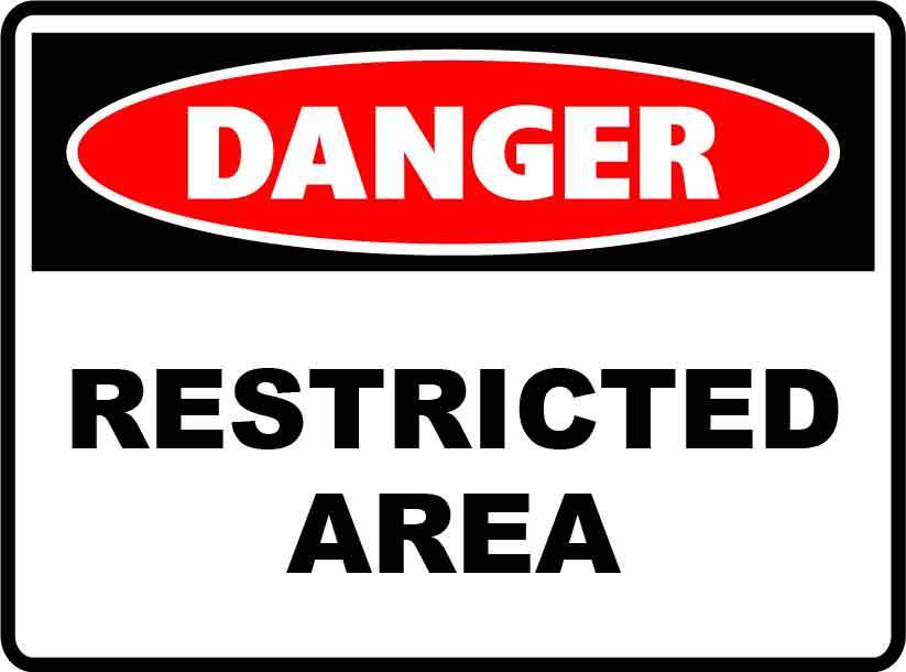 Danger Signs - Restricted Area Image