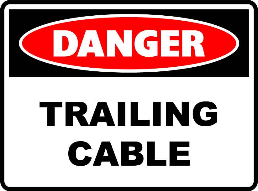 Danger Signs - Trailing Cable Image