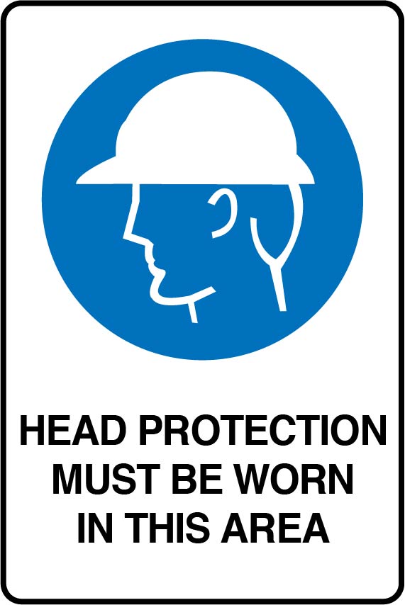 Mandatory Signs - Head Protection Must Be Worn In This Area Image