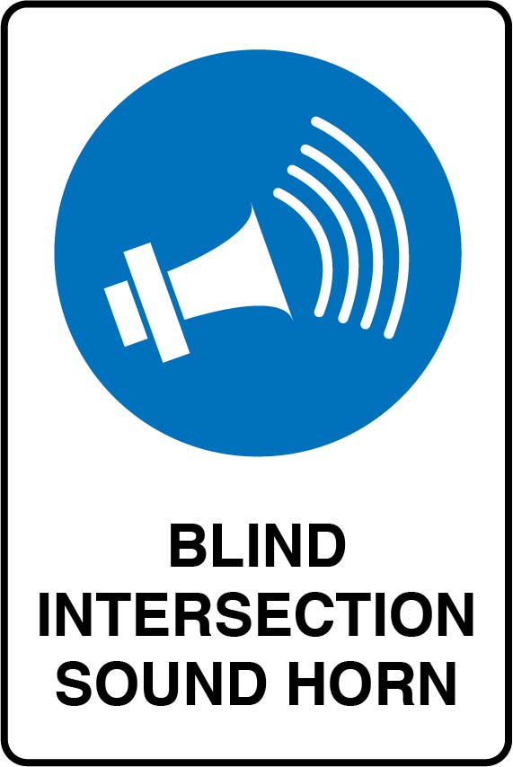 Mandatory Signs - Blind Intersection Sound Horn Image