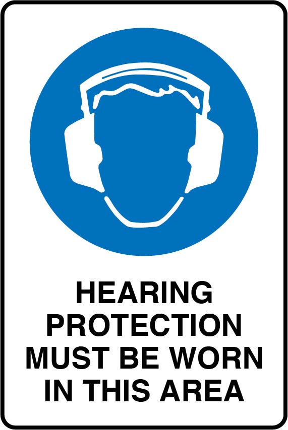 Mandatory Signs - Hearing Protection Must Be Worn In This Area Image