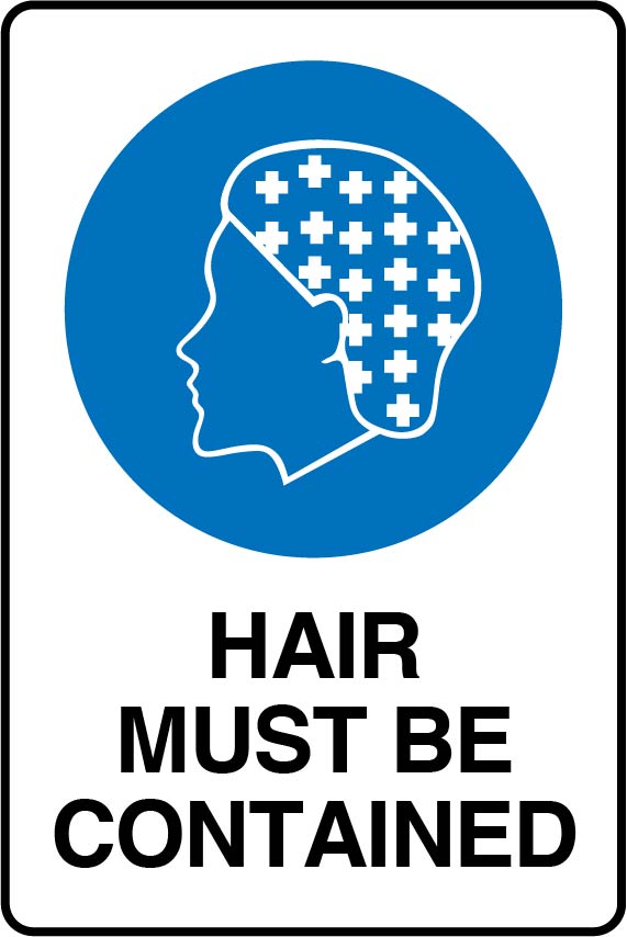 Mandatory Signs - Hair Must Be Contained Image