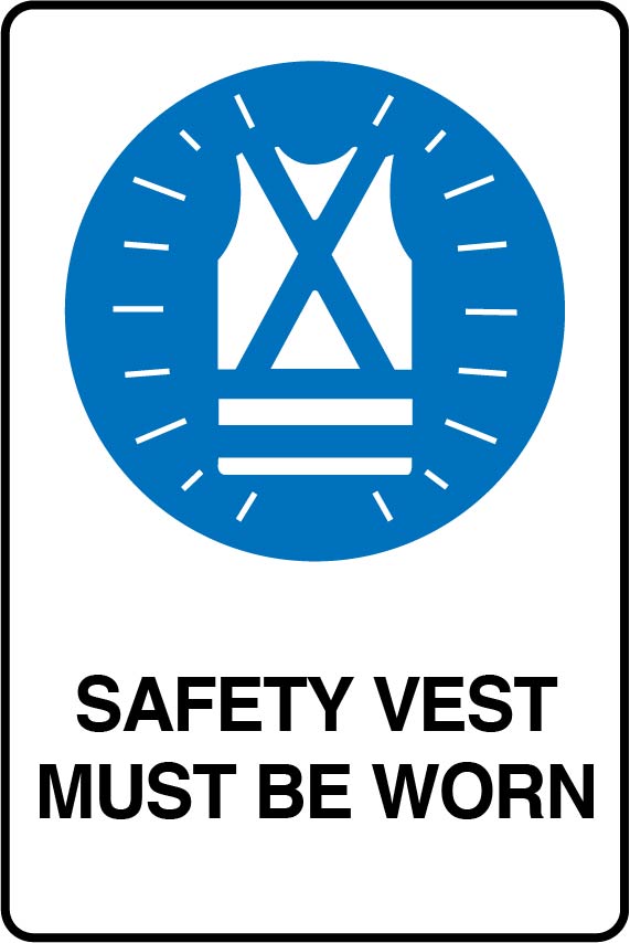 Mandatory Signs - Safety Vest Must Be Worn Image