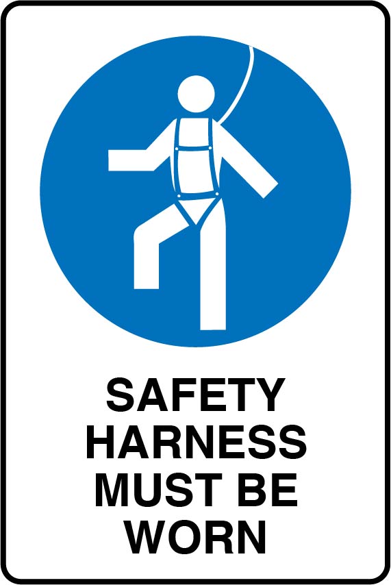 Mandatory Signs - Safety Harness Must Be Worn Image