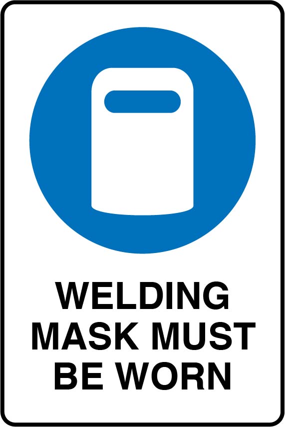 Mandatory Signs - Welding Mask Must Be Worn Image