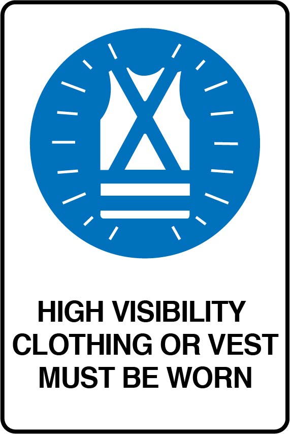 Mandatory Signs - High Visibility Clothing Or Vest Must Be Worn Image