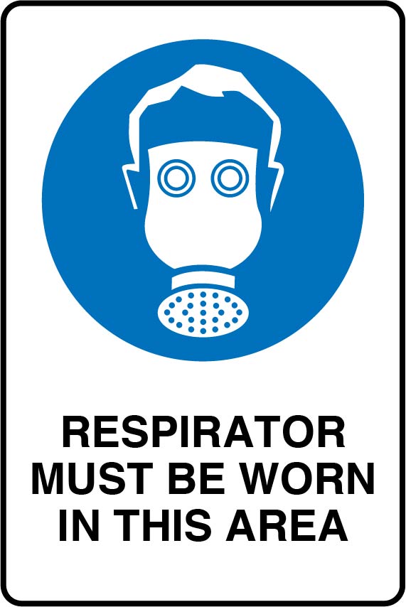 Mandatory Signs - Respirator Must Be Worn In This Area Image