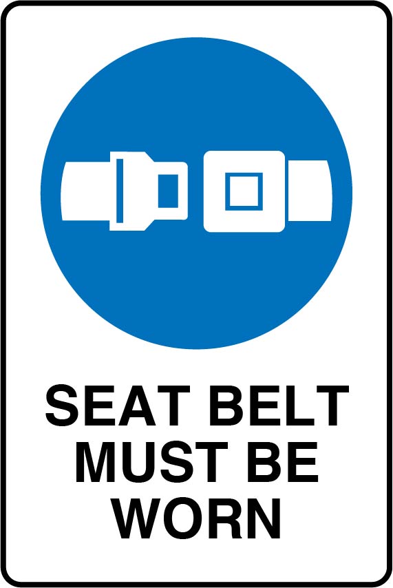 Mandatory Signs - Seat Belt Must Be Worn Image