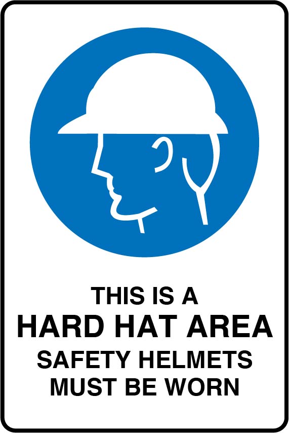 Mandatory Signs - This Is A Hard Hat Area Safety Helmets Must Be Worn Image