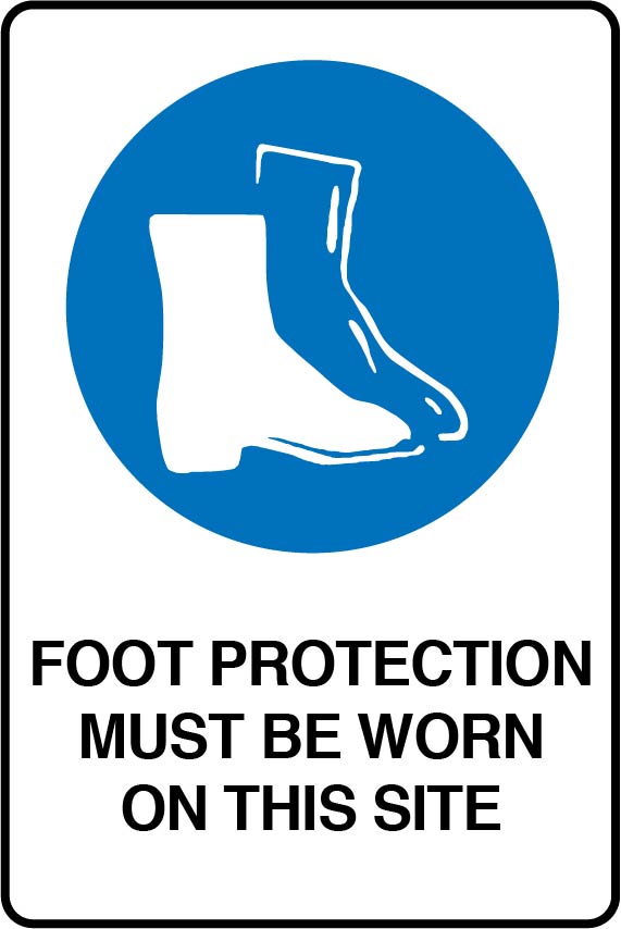 Mandatory Signs - Foot Protection Must Be Worn On This Site Image