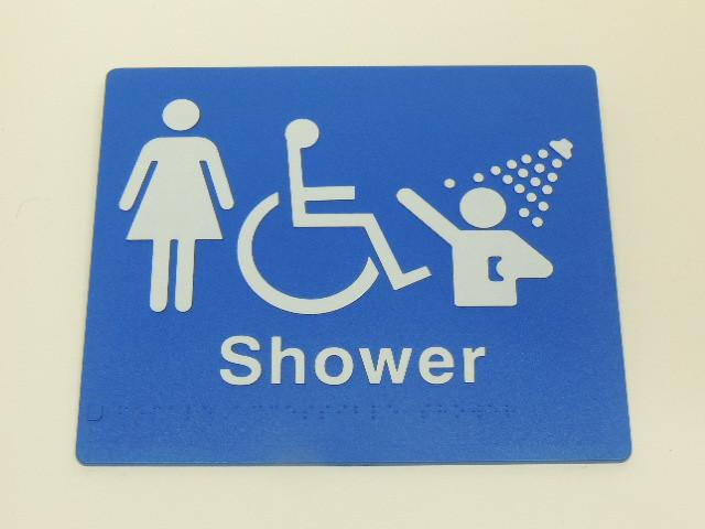 Braille Sign - Female Accessible Shower Image