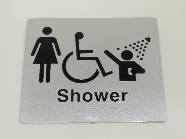 Braille Sign - Female Accessible Shower Image