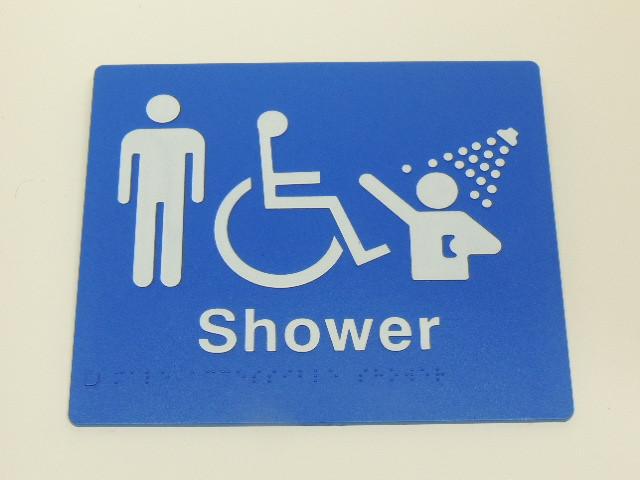 Braille Signs - Male Accessible Shower Image