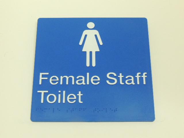 Braille Sign - Female Staff Toilet Image