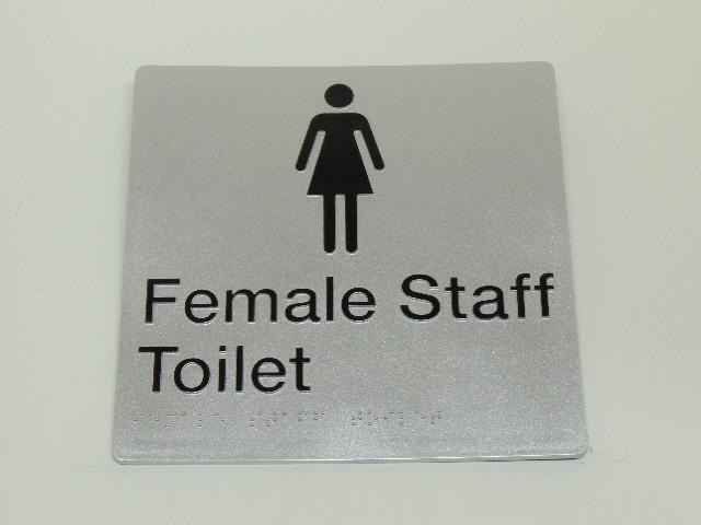 Braille Sign - Female Staff Toilet Image