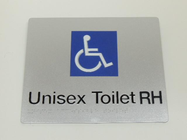 Braille Signs - Unisex Accessible Toilet RH Image