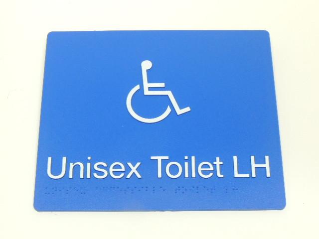 Braille Signs - Unisex Accessible Toilet LH Image