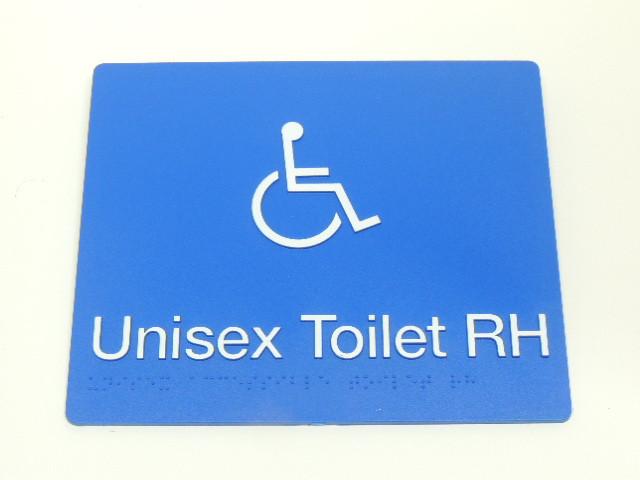Braille Signs - Unisex Accessible Toilet RH Image