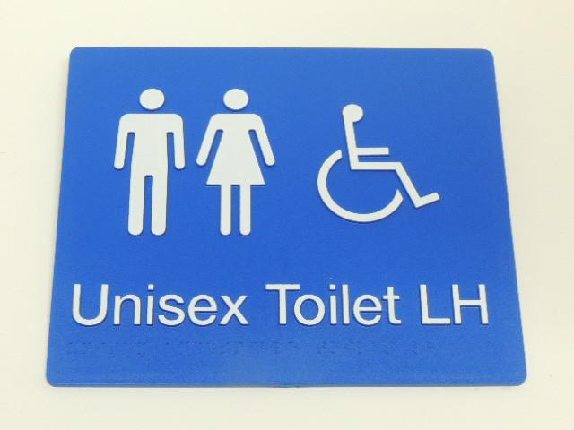 Braille Signs - Unisex Accessible Toilet LH Image