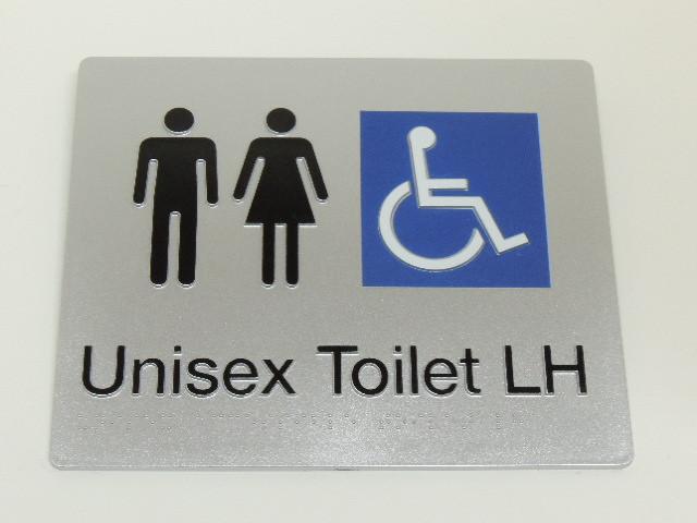Braille Signs - Unisex Accessible Toilet LH Image