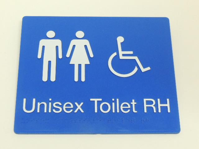 Braille Signs - Unisex Accessible Toilet RH Image