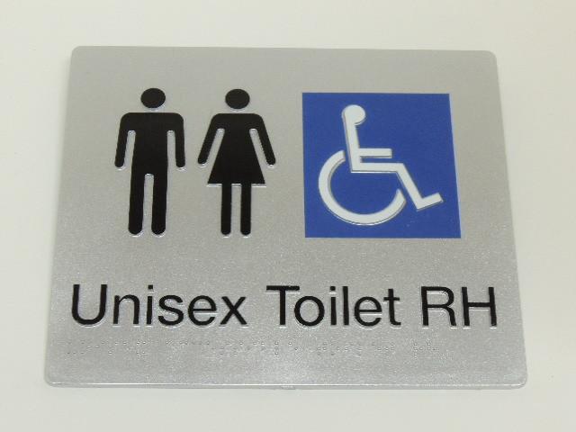 Braille Signs - Unisex Accessible Toilet RH Image