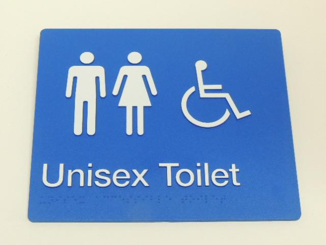 Braille Signs - Unisex Accessible Toilet Image