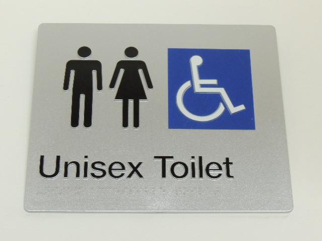 Braille Signs - Unisex Accessible Toilet Image
