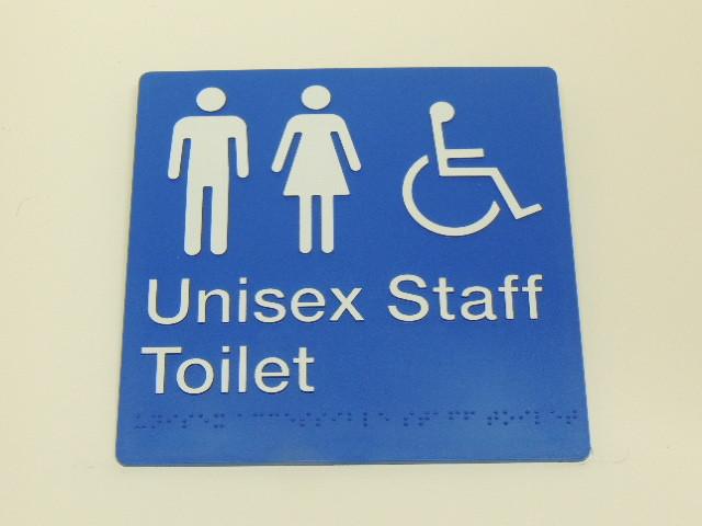 Braille Signs - Unisex Accessible Staff Toilet Image