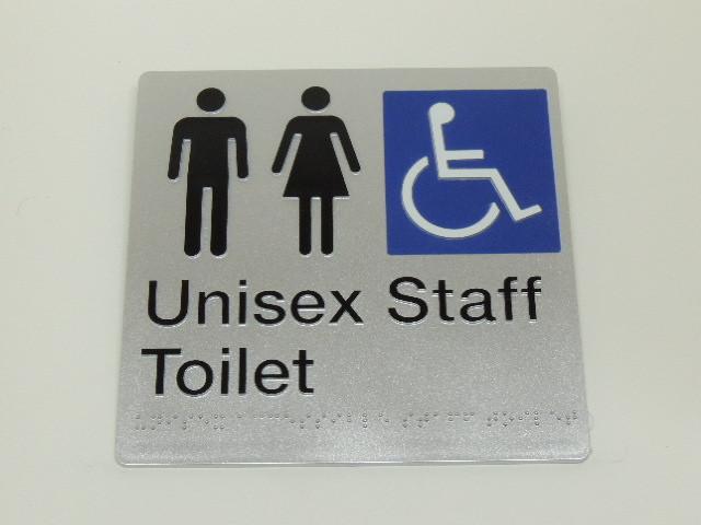Braille Signs - Unisex Accessible Staff Toilet Image