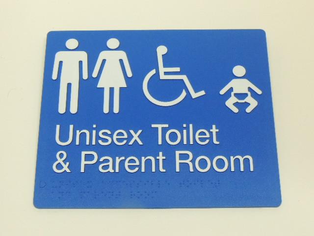 Braille Signs - Unisex Accessible Toilet & Parent Room Image