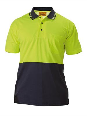 Bisley 2 Tone Hi Vis Polo Work Shirt - Short Sleeve Image