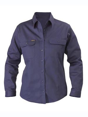 Bisley Womens Drill Work Shirt - Long Sleeves Image